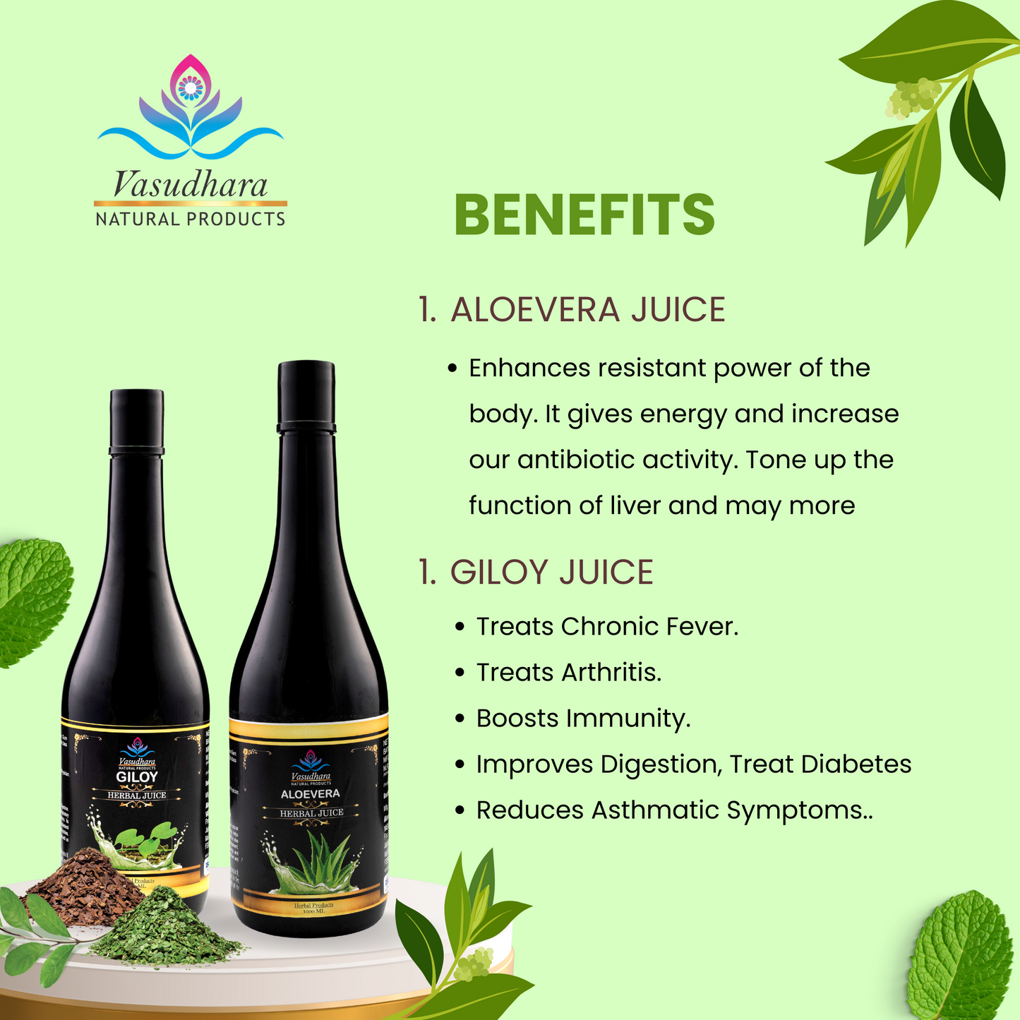 Aloe Vera & Giloy Herbal Juice Combo