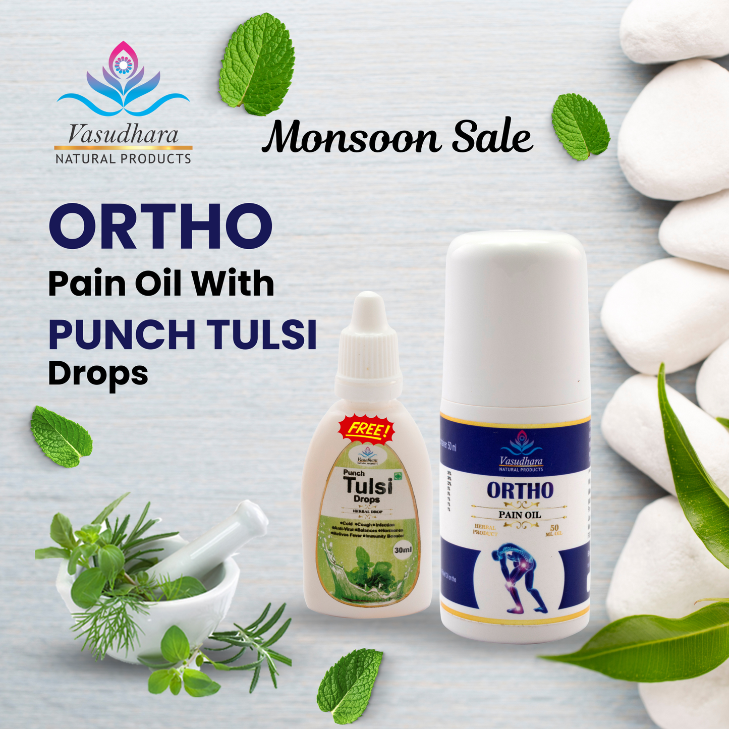 Ortho Pain Oil With Tulsi Drops Free