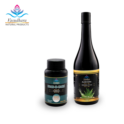 Diab-O-Care Capsule & Aloe Vera Juice Wellness Combo