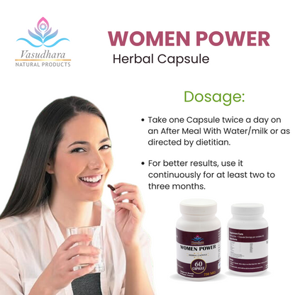 Women Power Herbal Capsules 60 Capsules, 750mg