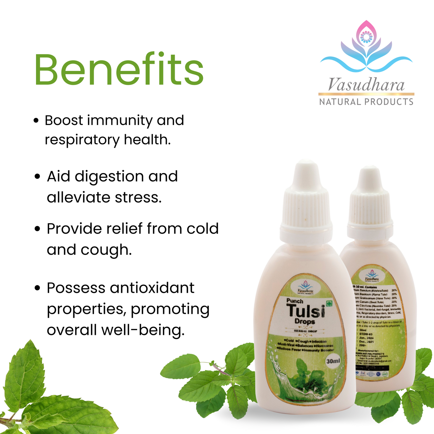 Pure Tulsi Drops for Immunity and Wellness - 30ml